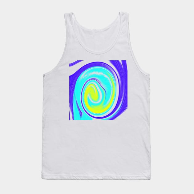 Blue purple green watercolor fluid paint art Tank Top by Artistic_st